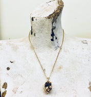 Vintage Gold Pendant, Smoky Quartz, 14 Karat Gold, 14K Gold, Yellow Gold, Quartz Jewelry, Vintage Jewelry, Vintage Necklace, Diamond, Gold