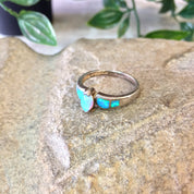 Vintage Silver Ring, Opal Ring, Vintage Jewelry, Sterling Silver, Opal Jewelry, Inlayed Opal Stones, Large Ring, Men's Ring, Thumb Ring