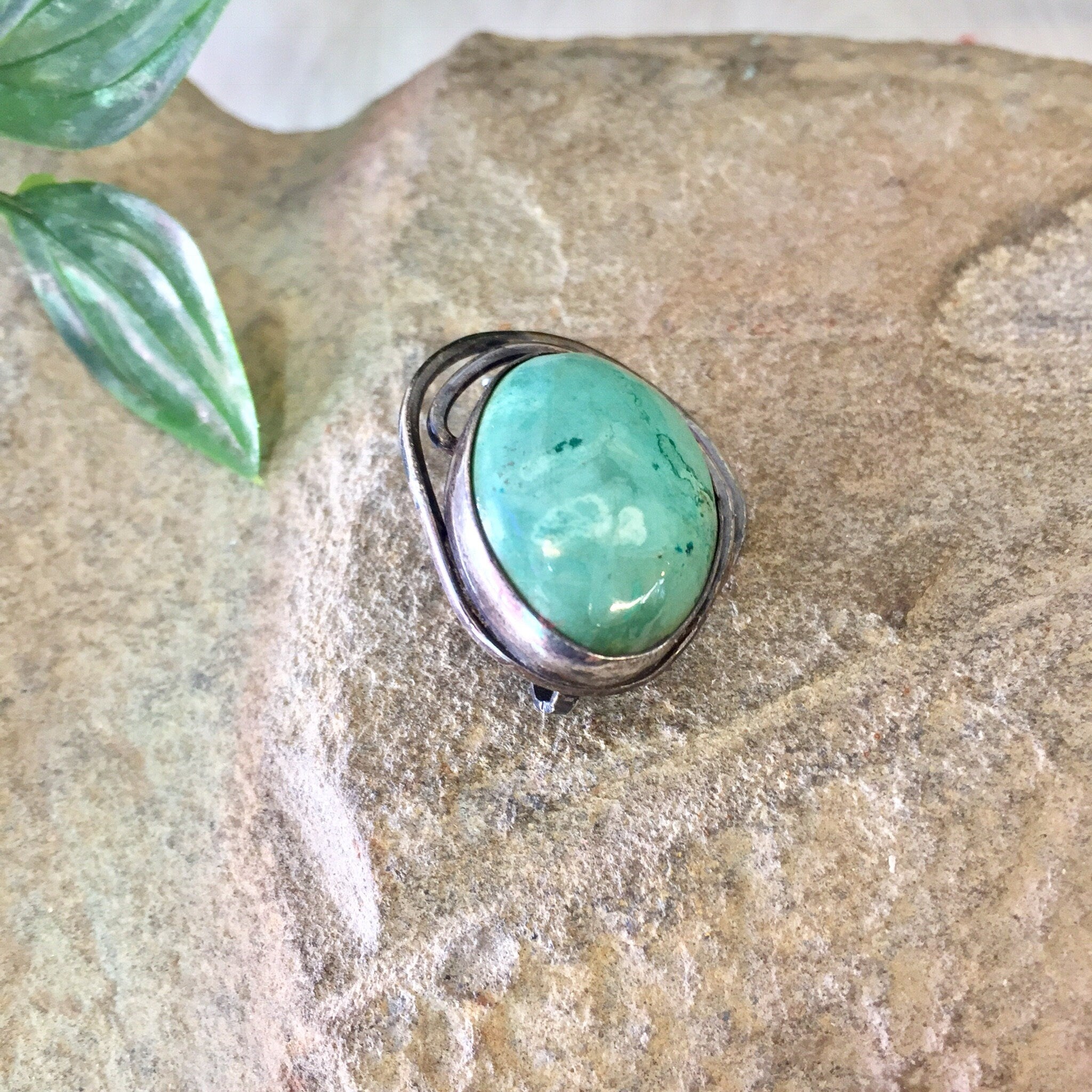 Vintage Silver Brooch, Turquoise Brooch, Vintage Pin, Vintage Jewelry, Pendant, Necklace, Blue, Green, Vintage Necklace, Gift for Mom