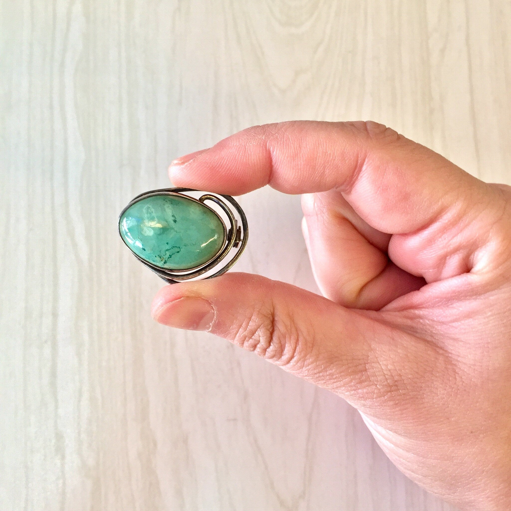 Vintage Silver Brooch, Turquoise Brooch, Vintage Pin, Vintage Jewelry, Pendant, Necklace, Blue, Green, Vintage Necklace, Gift for Mom