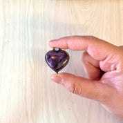 Vintage Silver Brooch, Heart Brooch, Charoite Jewelry, Purple Jewelry, Vintage Brooch, Vintage Pin, Vintage Jewelry, Opal Jewelry, Heart