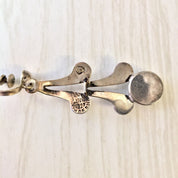Vintage Silver Earrings, Screw Back Earrings, Abalone Earrings, Vintage Jewelry, Statement Jewelry, Sterling Silver, 925, Made in Mexico,