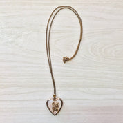 Vintage Locket, Vintage Necklace, Heart Shaped Locket, Mother Of Pearl, Floral Locket, Gold Filled Locket, Pendant Necklace,Keepsake Jewelry
