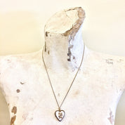 Vintage Locket, Vintage Necklace, Heart Shaped Locket, Mother Of Pearl, Floral Locket, Gold Filled Locket, Pendant Necklace,Keepsake Jewelry