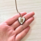Vintage Locket, Vintage Necklace, Heart Shaped Locket, Mother Of Pearl, Floral Locket, Gold Filled Locket, Pendant Necklace,Keepsake Jewelry