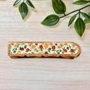 Vintage Pocket Comb, Stratton Comb, Folding Comb, Floral Comb, Made in Stratton England, Flowers, Floral Print, Small, Metal, Travel Size