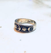 Vintage Silver Ring, Sterling Silver, Vintage Jewelry, Sun Ring, Moon Ring, Sun and Moon, Crescent Moon, Band Ring, Sun Rays, Vintage Ring