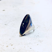 Vintage Silver Ring, Sterling Silver, Vintage Jewelry, Black Onyx, Onyx Jewelry, Black Ring, Statement Jewelry, Cocktail Ring, Long Ring