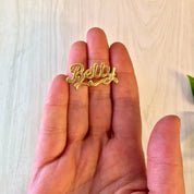 Vintage Gold Brooch, Vintage Jewelry, Gold Toned Pin, Betty Brooch, Monogram Pin, Betty, Name Plate, Monogram, Name Jewelry, Vintage Brooch