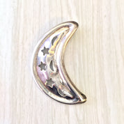 Vintage Silver Brooch, Sterling Silver, Vintage Jewelry, Moon Brooch, Crescent Moon, Moon and Stars, Vintage Pin, Moon Jewelry, Stars, Space