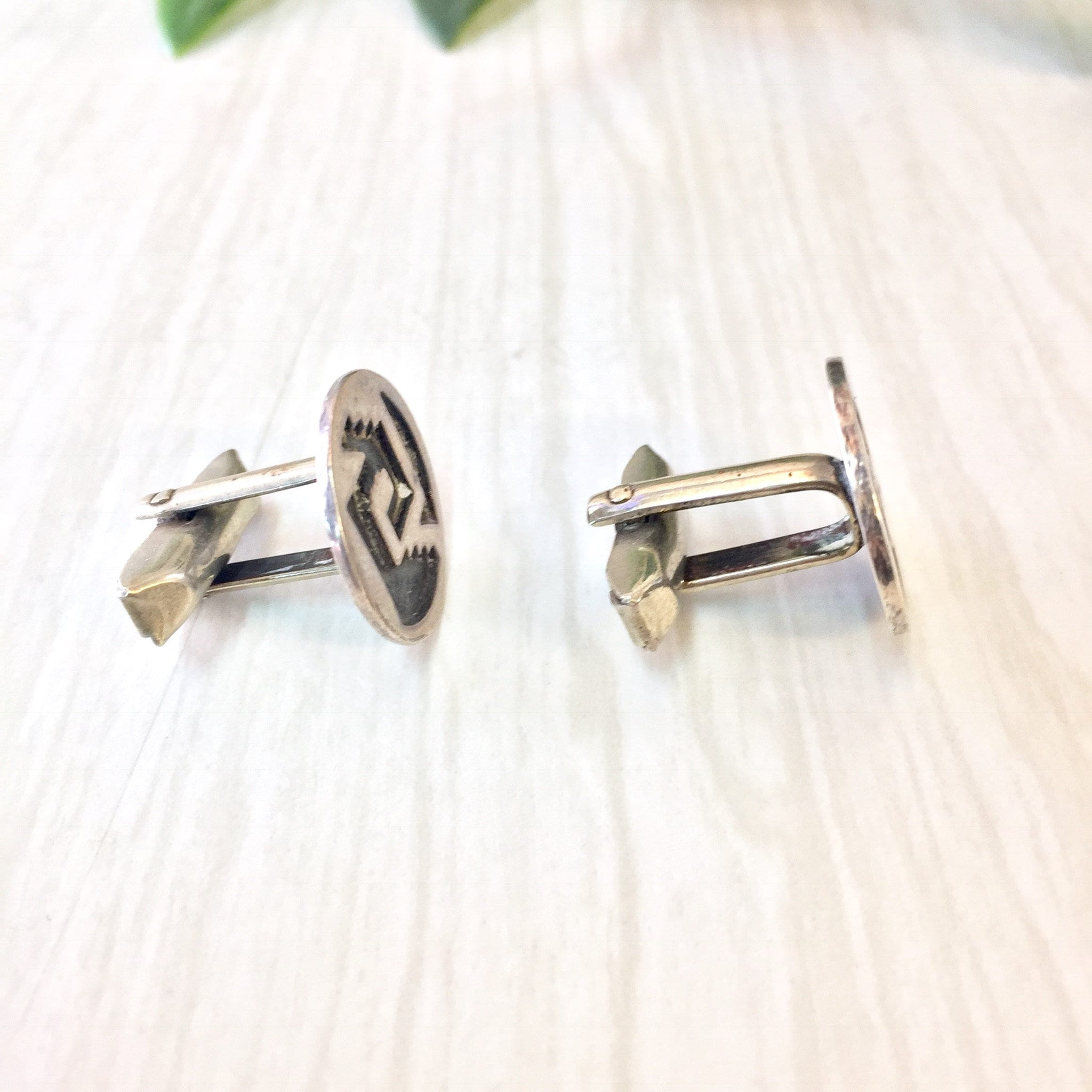 Vintage Cufflinks, Sterling Silver, Silver Cufflinks, Vintage Jewelry, Menswear, Suit, Silver, Black Cufflinks, Made in Mexico, Gift for Dad