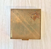Vintage Volupte Compact, Vintage Compact, Mother of Pearl, Inlayed Stones, Gold Compact, White Compact, Iridescent, Vanity, Volupte, Gift