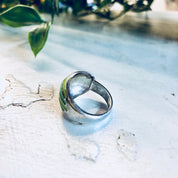 Vintage Silver Ring, David Andersen Ring, Norwegian Jewelry, Green Enamel Ring, Adjustable Ring, Vintage Jewelry, Green Jewelry, Shell Shape