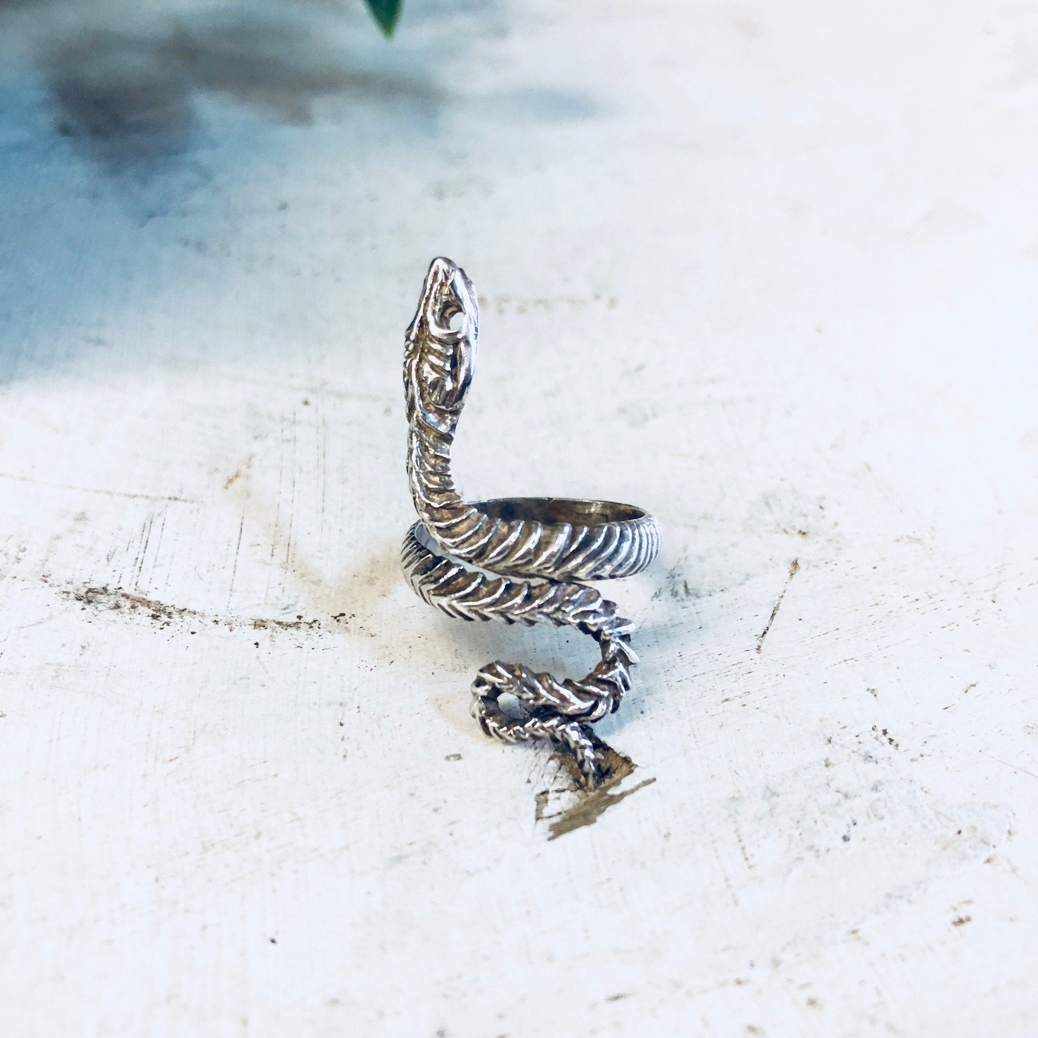 Vintage Silver Ring, Snake Ring, Boho Snake Ring, Sterling Silver, Vintage Jewelry, Snake Jewelry, Bohemian Jewelry, Small Ring,Vintage Ring