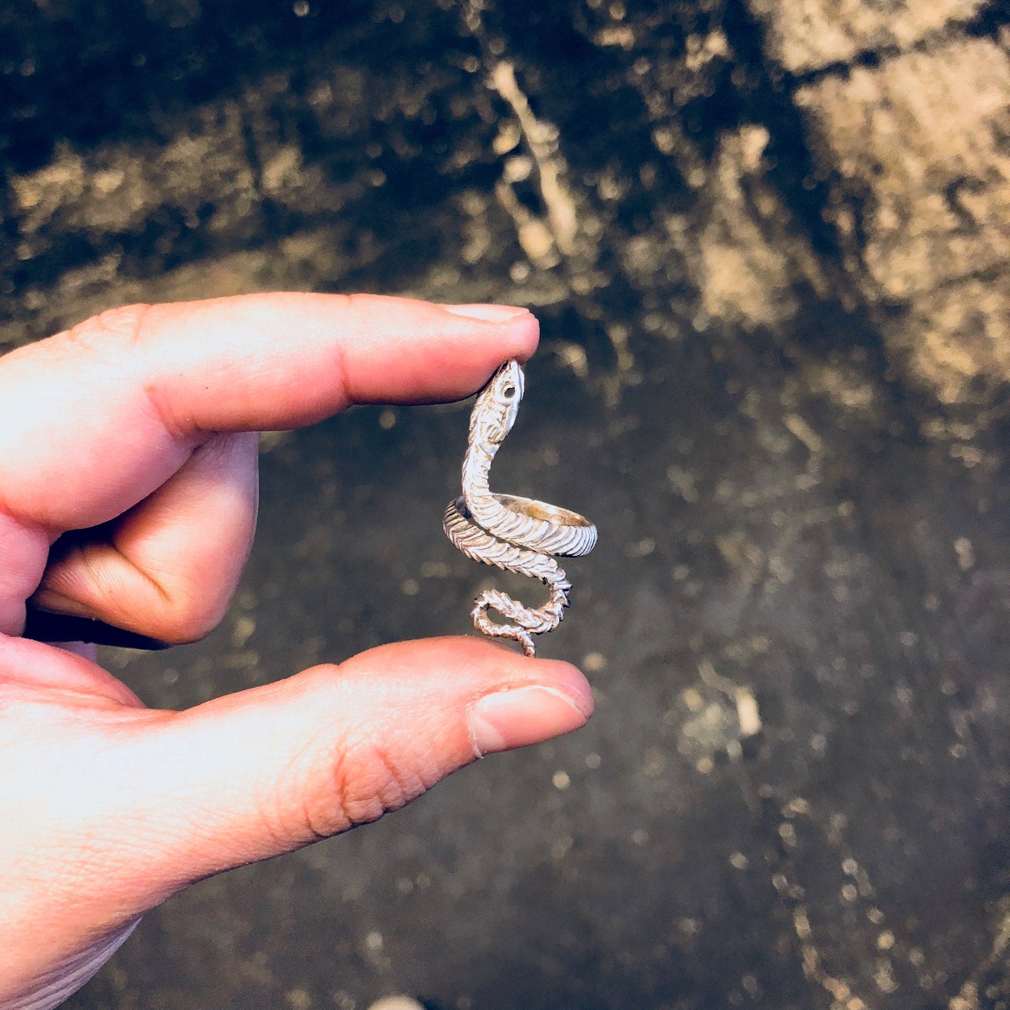 Vintage Silver Ring, Snake Ring, Boho Snake Ring, Sterling Silver, Vintage Jewelry, Snake Jewelry, Bohemian Jewelry, Small Ring,Vintage Ring