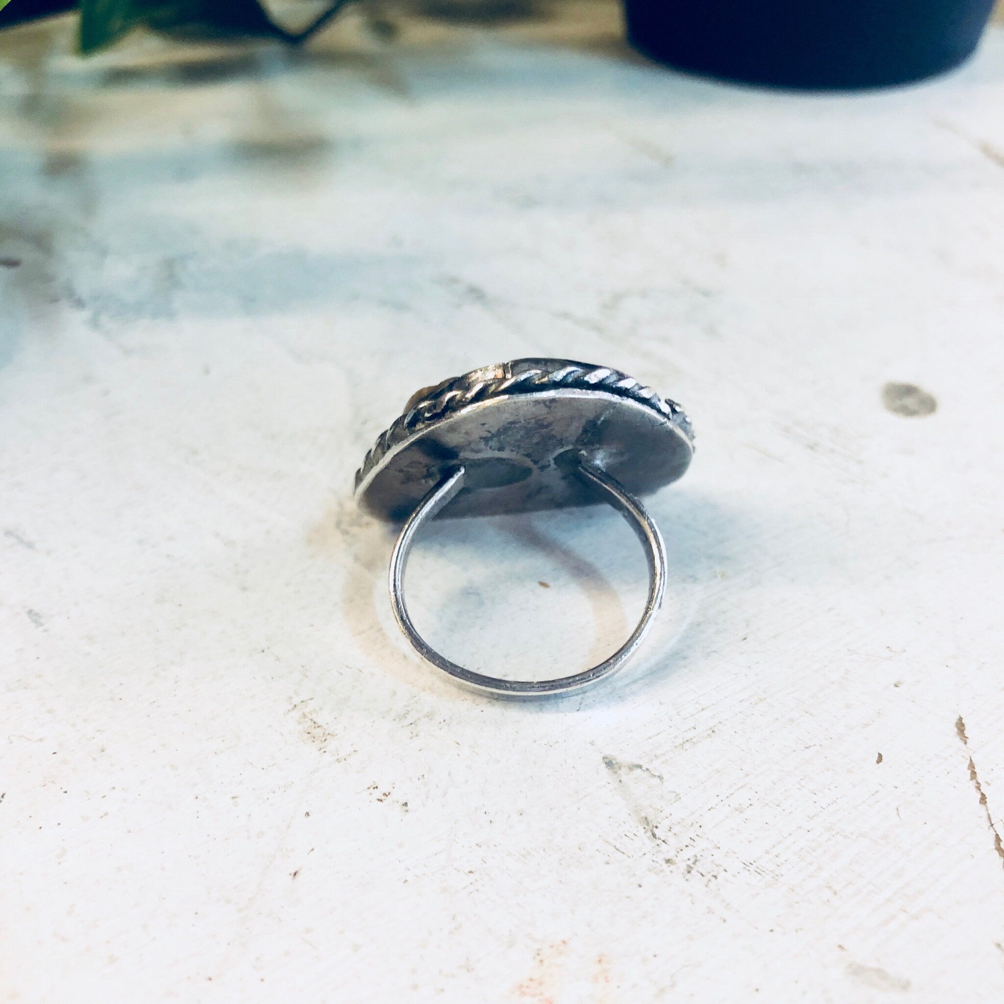 Vintage Silver Ring, Abalone Ring, Abalone Shell, Vintage Jewelry, Sterling Silver, Large Ring, Cocktail Ring, Statement Jewelry, Abalone