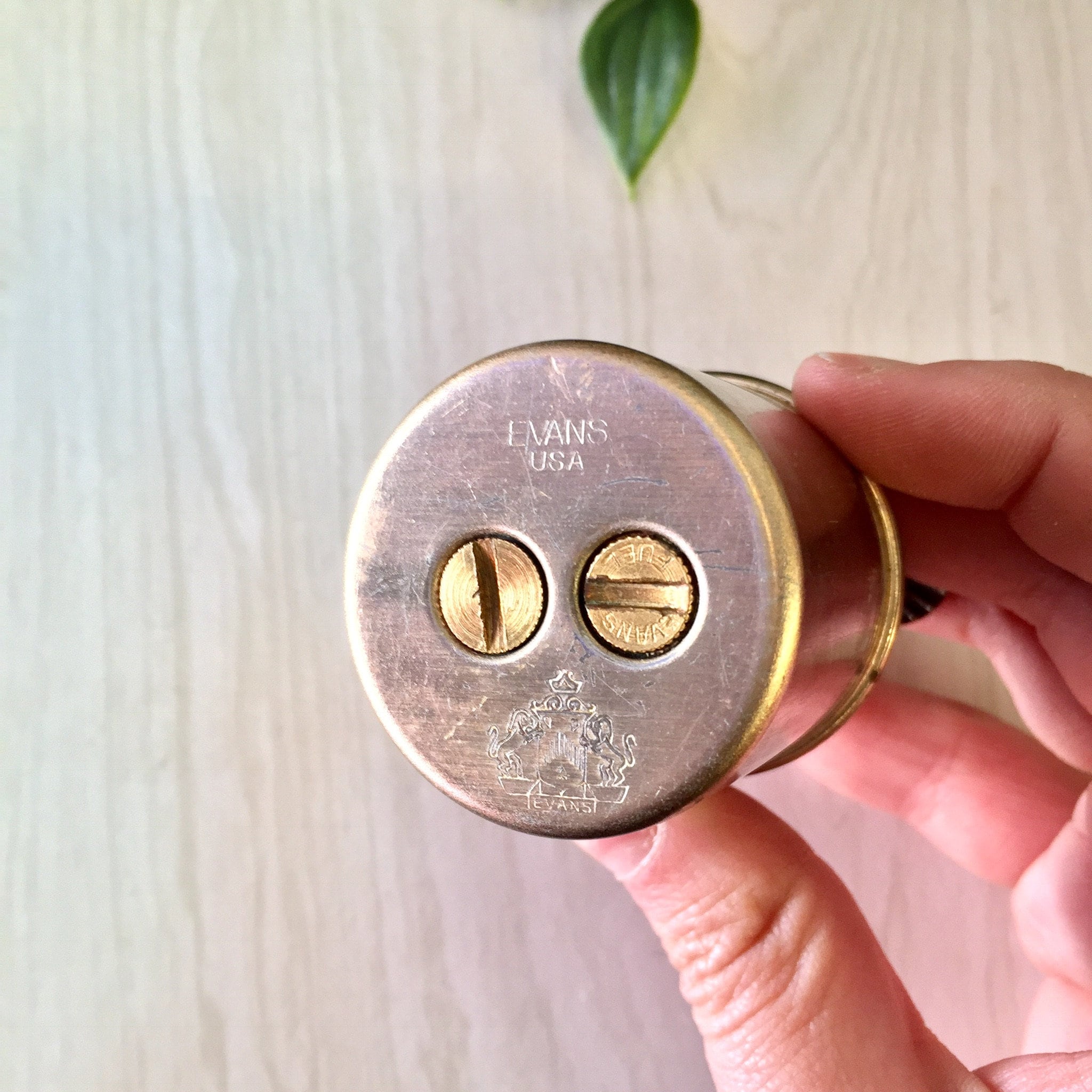 Vintage Evans USA Table Lighter, Gold Lighter, Vintage Home Decor, Glitter, Sparkle, Glass Lighter, Midcentury Modern, MCM Home Decor