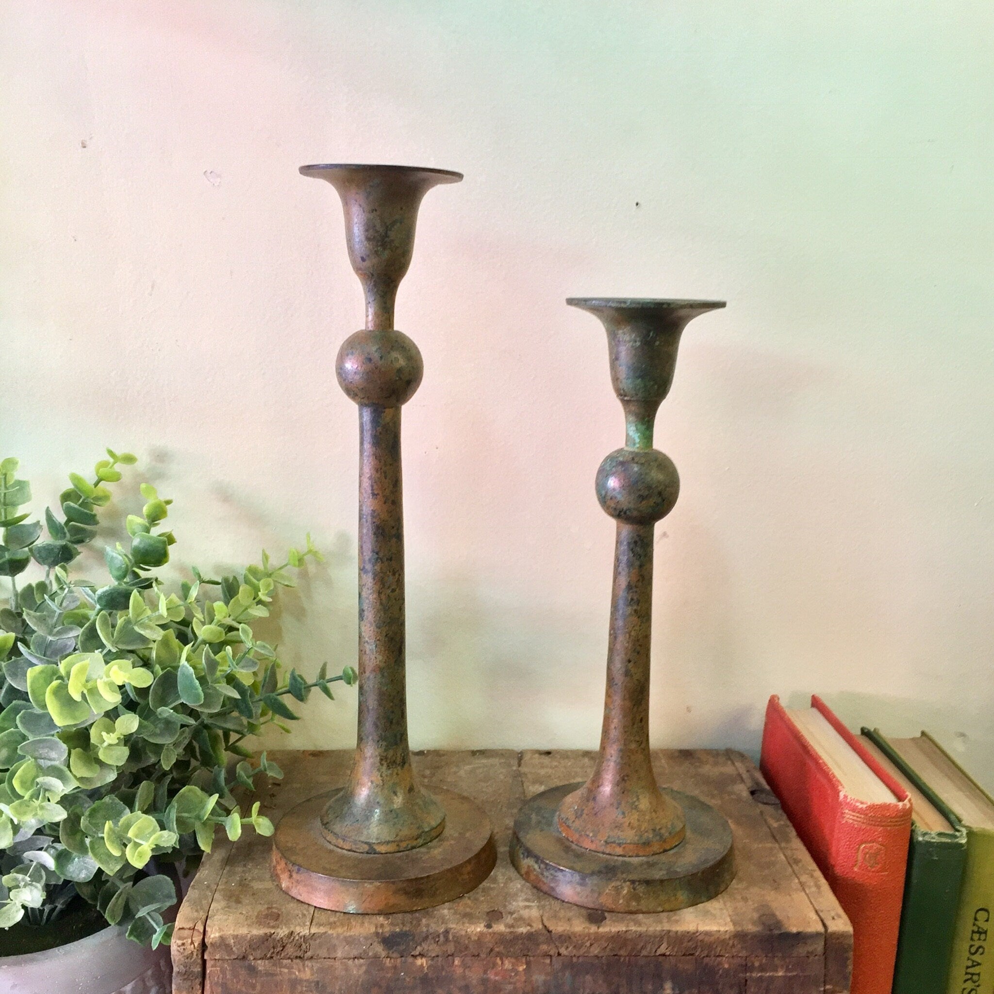 Vintage Candle Holders, Brass Candle Holder, Candlesticks, Candlestick Holders, Vintage Home Decor, Vintage Patina, Centerpiece,Gift for Mom
