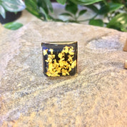 Vintage Cufflinks, Mensear, Suit Accessories, Gold Cufflinks, Black, Gold, Yellow, Gift for Dad, Groom, Groomsman, Square Cufflinks, Bubble