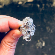 Vintage Silver Ring, Rose Ring, Marcasite Jewelry, Sterling Silver, Vintage Jewelry, Marcasite, Flower Ring, Floral Jewelry, Vintage Ring