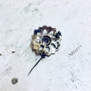 Vintage Silver Brooch, Amethyst Brooch, Marcasite Jewelry, Sterling Silver, Vintage Jewelry, Vintage Pin, Purple Pin, Starburst, Star Shape