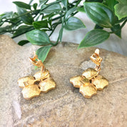 Vintage Clip On Earrings, Costume Jewelry, Vintage Jewelry, Statement Jewelry, Vintage Earrings, Gold Toned Jewelry, Fake Diamond Earrings