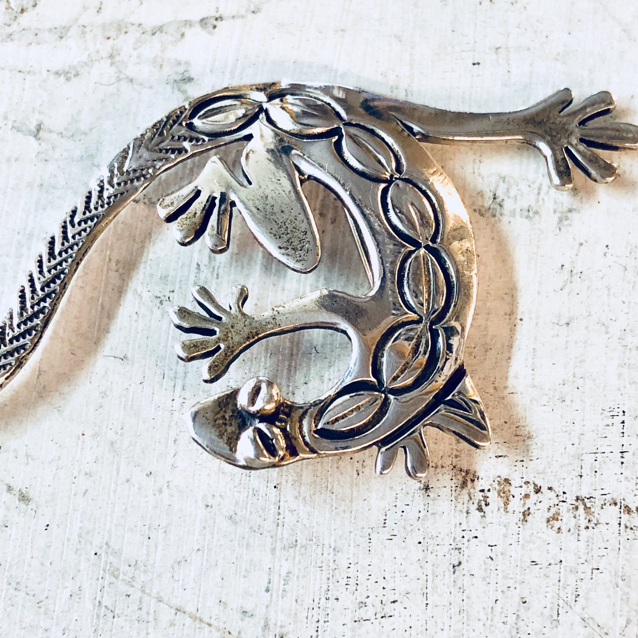 Vintage Silver Brooch, Lizard Brooch, Vintage Pin, Sterling Silver, Statement Jewelry, Animal Jewelry, Salamander, Vintage Jewelry, Reptile
