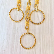 Vintage Clip On Earrings, Gold Toned Earrings, Costume Jewelry, Vintage Jewelry, Statement Jewelry, Dangle Earrings, Long Earrings, Clip Ons