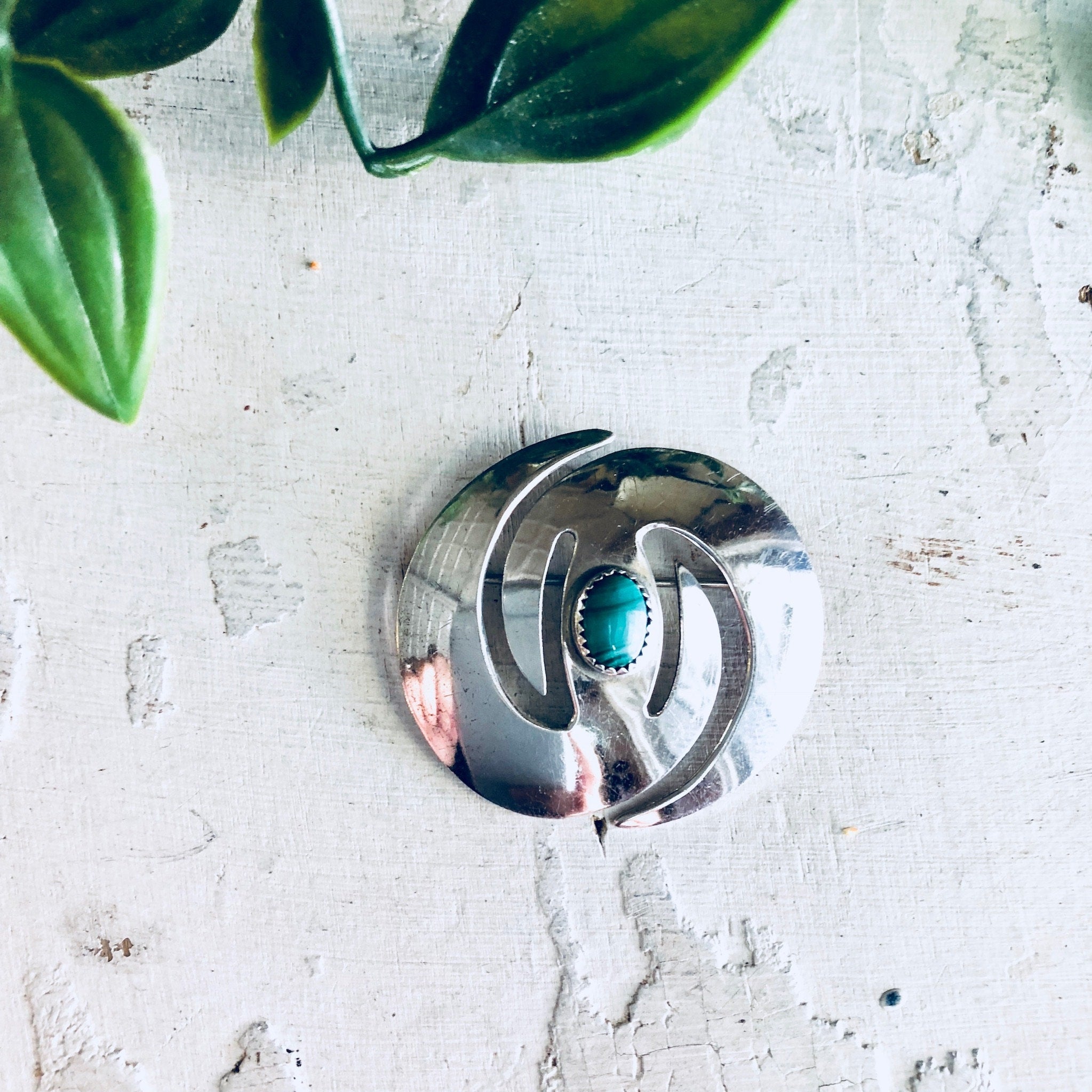 Vintage Silver Brooch, Malachite Brooch, Sterling Silver, Vintage Jewelry, Green Malachite, Striped stone, Vintage Pin, Green Jewelry, Pin