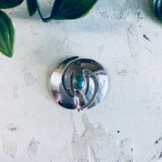 Vintage Silver Brooch, Malachite Brooch, Sterling Silver, Vintage Jewelry, Green Malachite, Striped stone, Vintage Pin, Green Jewelry, Pin