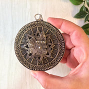 Large Taxco Pendant, Sterling Silver, Taxco Jewelry, Vintage Jewelry, Aztec Necklace, Vintage Necklace, Vintage Pendant,Taxco,Silver Pendant