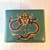 Vintage Cloisonne Box, Cloisonne Jewelry Box, Dragon Jewelry Box, Vintage Cloisonn, Blue Jewelry Box, Dragon Box, Trinket Box, Brass Box