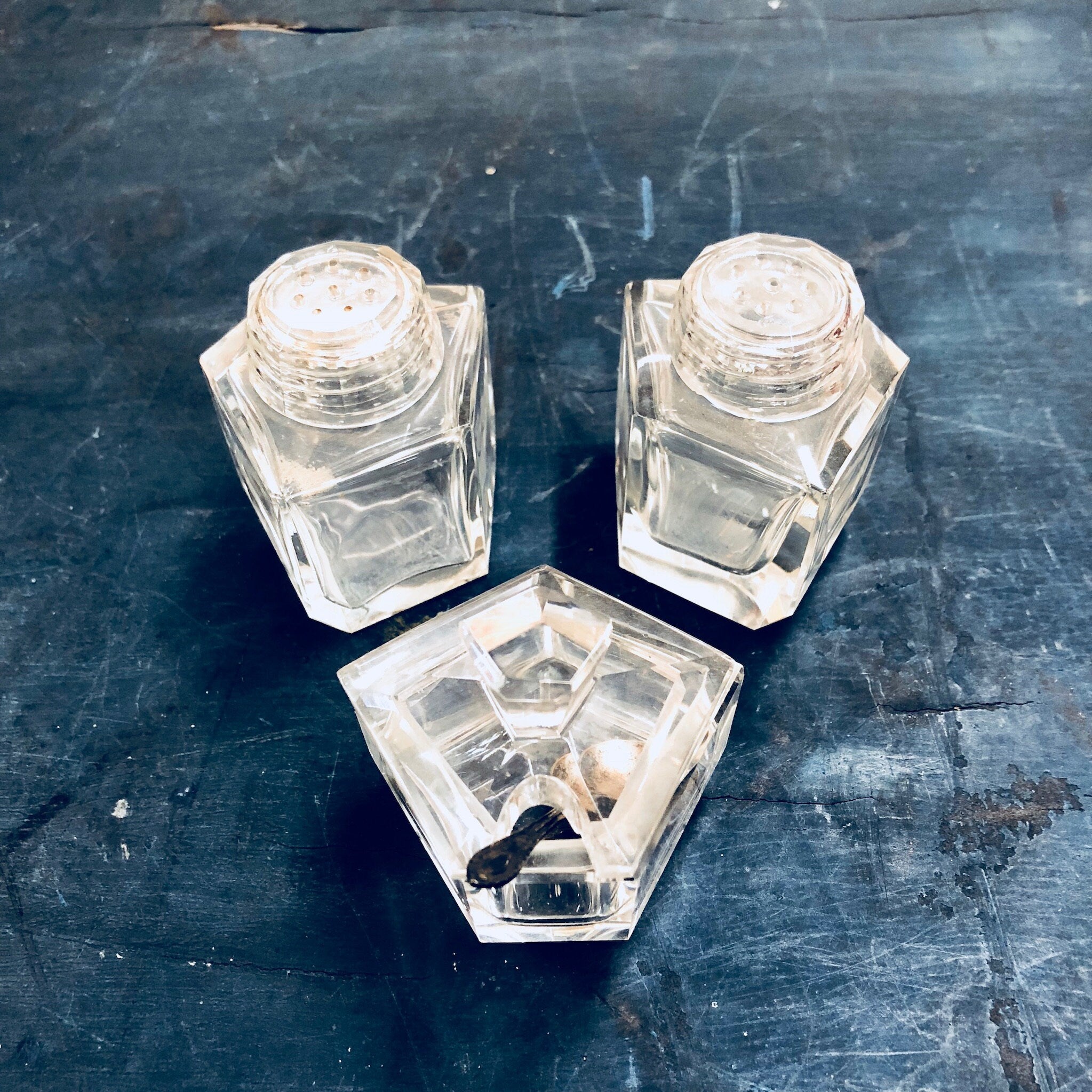 Salt and Pepper Shaker, Salt Cellar, Salt Cellar Set, Alpaka GD, Vintage Home Decor, Salt and Pepper, Shakers, Glass Shakers, Silver Plated