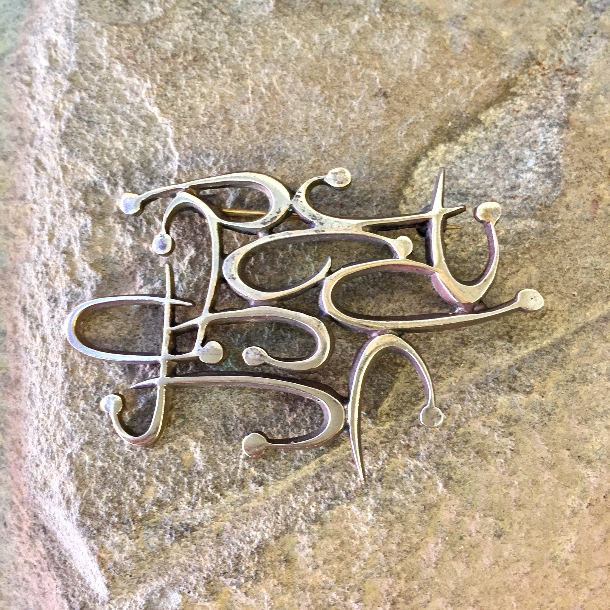 Vintage Silver Brooch, Sterling Silver, Vintage Jewelry, Abstract Brooch, Statement Jewelry, Abstract Jewelry, Vintage Pin, Vintage Brooch