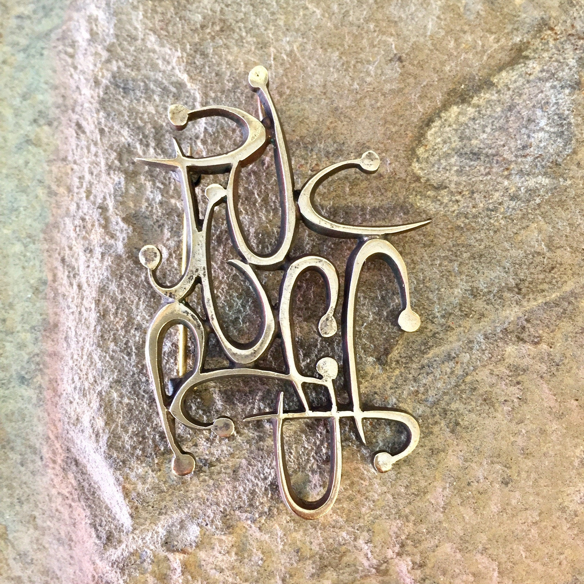 Vintage Silver Brooch, Sterling Silver, Vintage Jewelry, Abstract Brooch, Statement Jewelry, Abstract Jewelry, Vintage Pin, Vintage Brooch