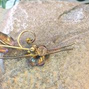 Vintage Silver Brooch, Gold Filled Brooch, Flower Brooch, Floral Jewelry, Two Flowers, Vintage Jewelry, Sterling Silver, Vintage Pin, Brooch