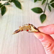 Vintage Fish Pendant, Vintage Pendant, Fish Pendant, Costume Jewelry, Statement Jewelry, Fish, Gold Toned Jewelry, Purple, Red, Gold, White