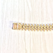 Vintage Gold Bracelet, Gold Tone Bracelet, Vintage Jewelry, Monet Jewelry, Vintage Monet, Monet Bracelet, Link Bracelet, V Shape Bracelet