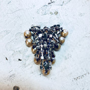 Vintage Brooch, Rhinestone Jewelry, Vintage Jewelry, Faux Pearls, Costume Jewelry, Statement Jewelry, Rhinestones, Vintage Pin, Art Deco