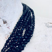 Kenneth Jay Lane, KJL Choker, KJL For Avon, Panther Necklace, Rhinestones, Multistranded Necklace, Beaded Necklace, Torsade Necklace, Black