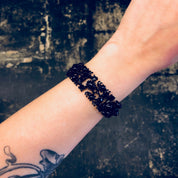 Vintage Bracelet, Weiss Bracelet, Beaded Bracelet, Rhinestone Jewelry, Black Bracelet, Weiss Jewelry, Designer Jewelry, Vintage Jewelry