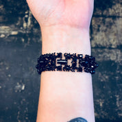 Vintage Bracelet, Weiss Bracelet, Beaded Bracelet, Rhinestone Jewelry, Black Bracelet, Weiss Jewelry, Designer Jewelry, Vintage Jewelry