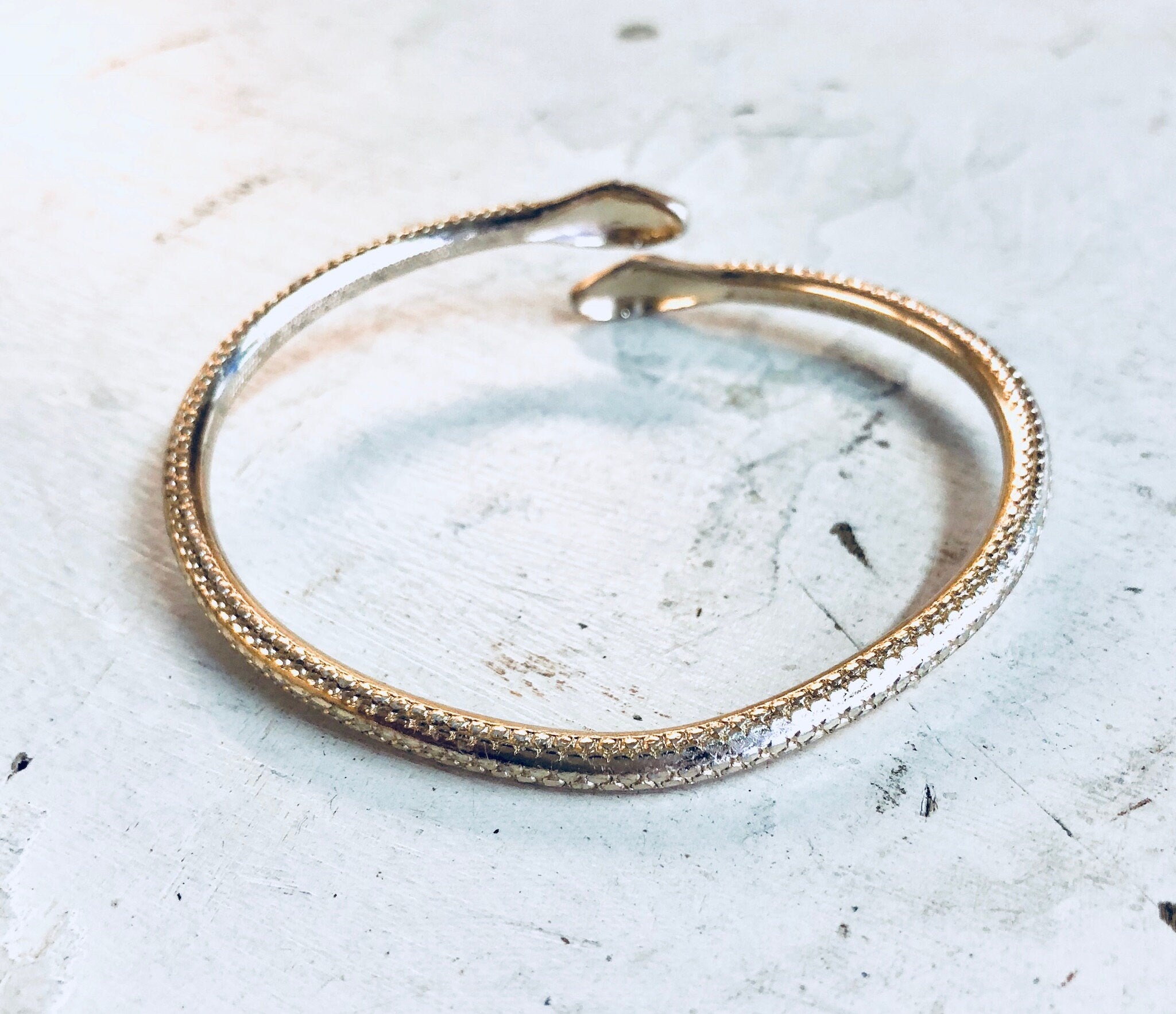 Snake Bracelet, Bohemian Jewelry, Costume Jewelry, Vintage Jewelry, Gold Toned, Snake Jewelry, Arm Band, Bangle Bracelet, Boho Style, Cuff