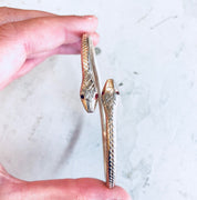 Snake Bracelet, Bohemian Jewelry, Costume Jewelry, Vintage Jewelry, Gold Toned, Snake Jewelry, Arm Band, Bangle Bracelet, Boho Style, Cuff