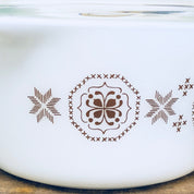 Vintage Pyrex Town and Country 473 Dish Casserole Lidded Midcentury Modern Serving ware Kitchen Baking
