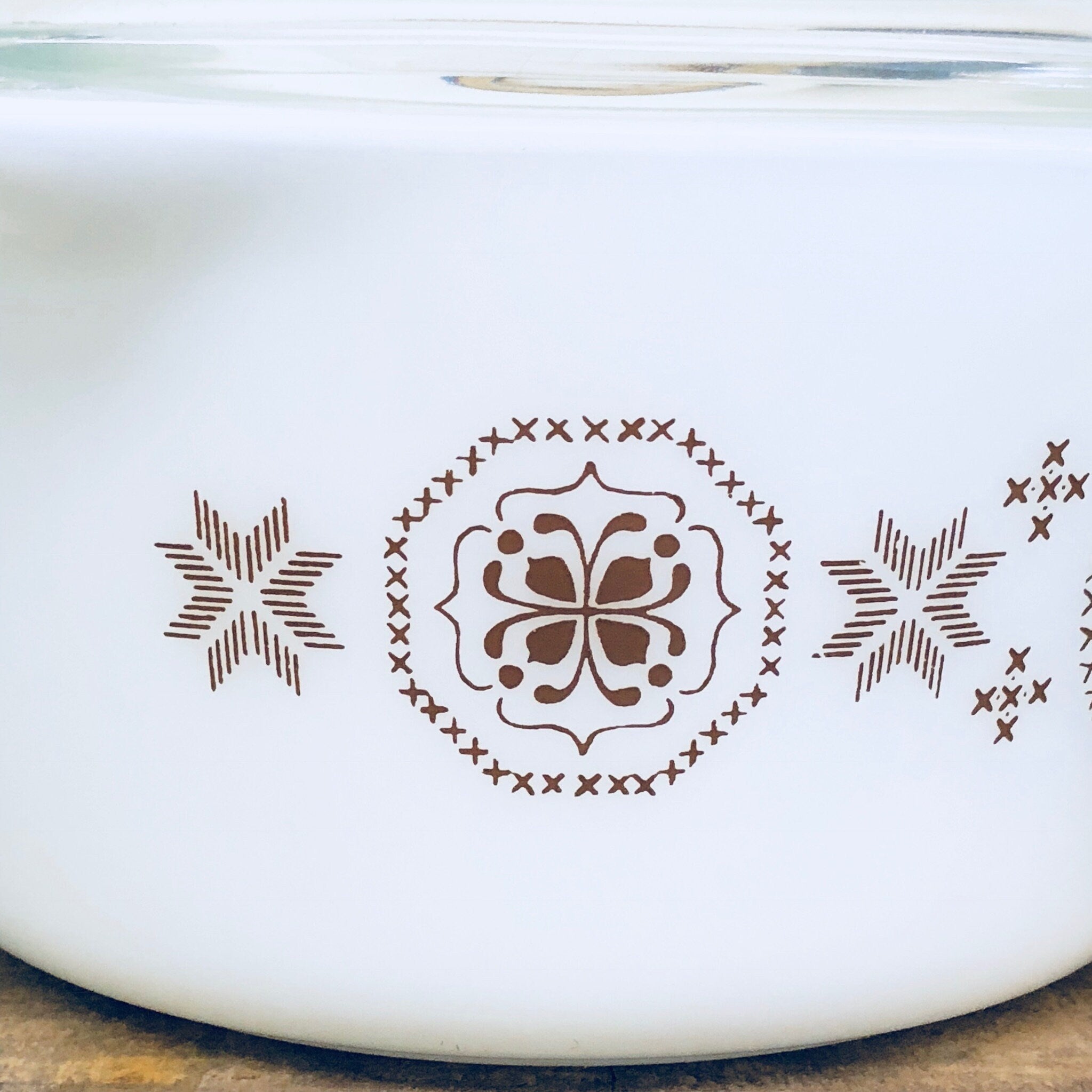 Vintage Pyrex Town and Country 473 Dish Casserole Lidded Midcentury Modern Serving ware Kitchen Baking