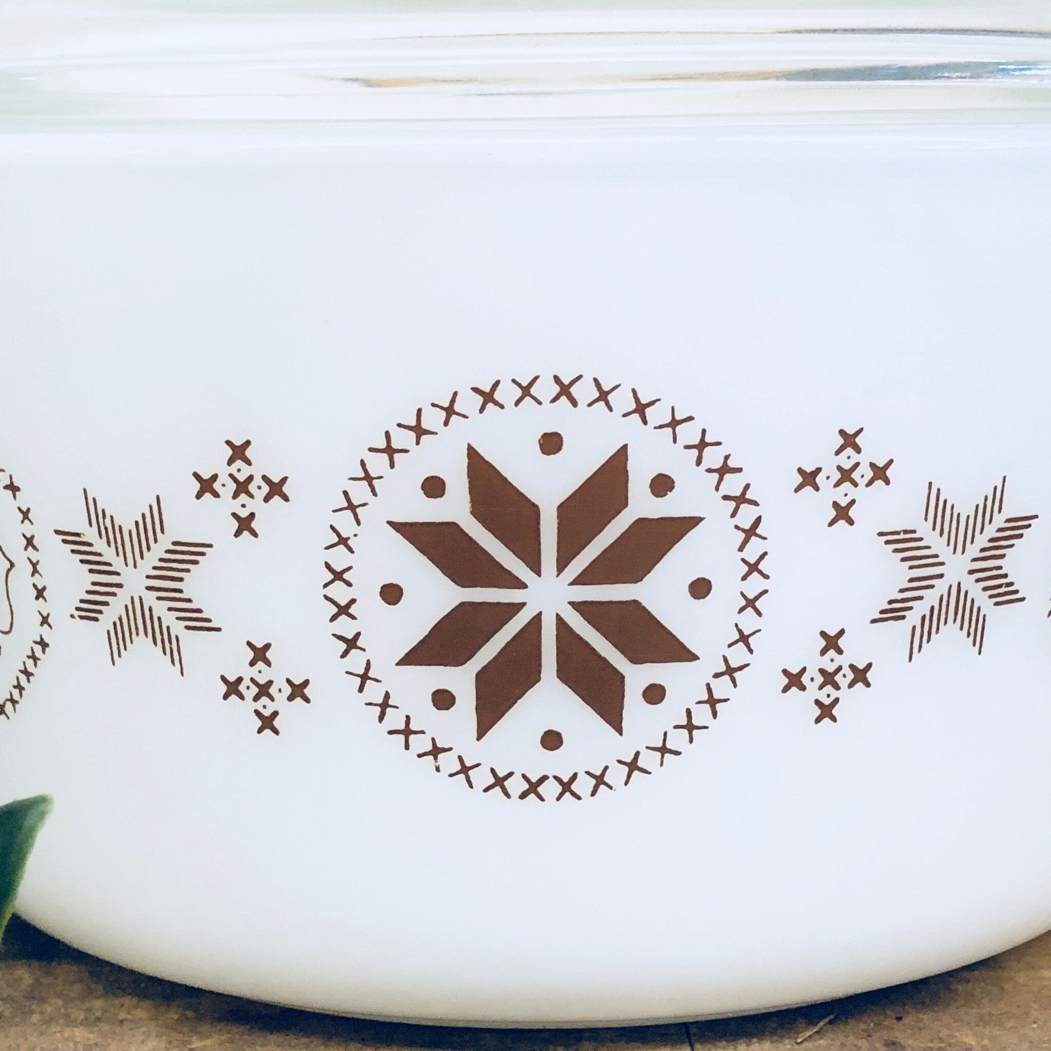 Vintage Pyrex Town and Country 473 Dish Casserole Lidded Midcentury Modern Serving ware Kitchen Baking