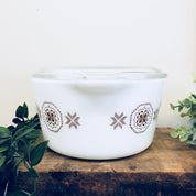 Vintage Pyrex Town and Country 473 Dish Casserole Lidded Midcentury Modern Serving ware Kitchen Baking