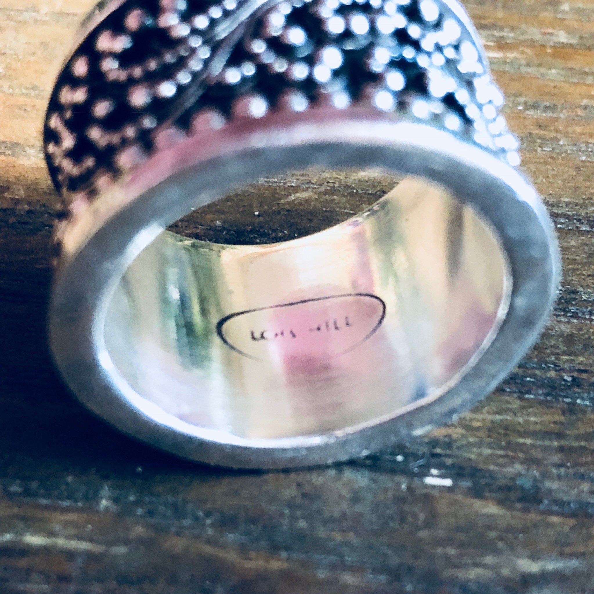 Vintage Silver Ring, Lois Hill Ring, Wide Band, Filagree Design, Eternity Ring, Sterling Silver, Vintage Jewelry, 925, Designer Jewelry,
