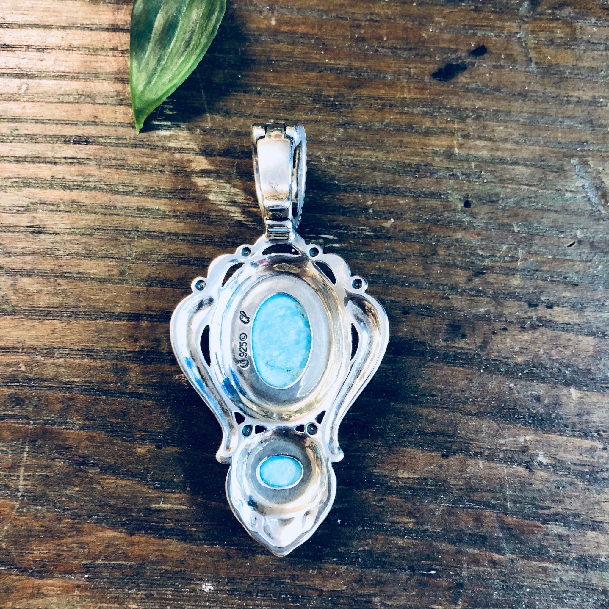 Vintage Silver Pendant, Sterling Silver, Turquoise Pendant, Southwestern, Vintage Jewelry, Vintage Necklace, Blue, Silver, Statement Jewelry